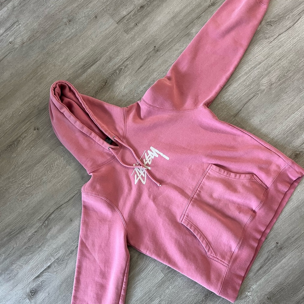 Stussy pink hoodie